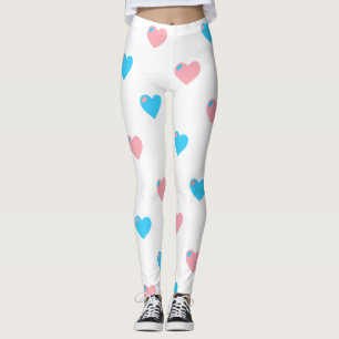 Trans Pride Large Hearts Leggings