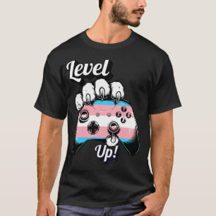Trans Pride Level Up Tiger Paw Controller Tee 2026