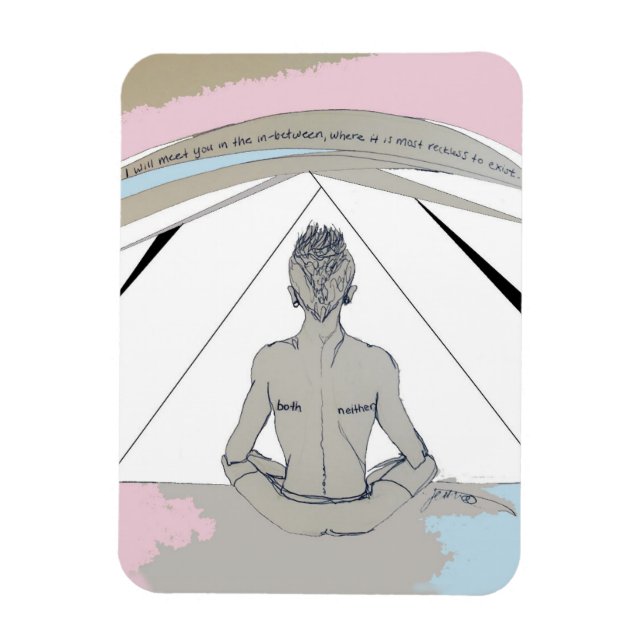 trans pride magnet (Vertical)