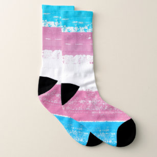 Trans Pride Paint Socks