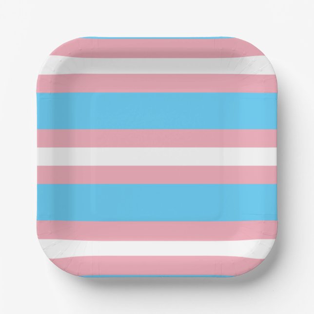 Trans Pride! Paper Plate (Front)