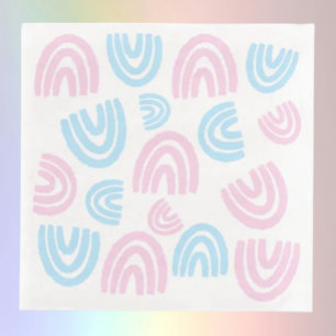 Trans Pride Pastel Rainbow Paper Napkin