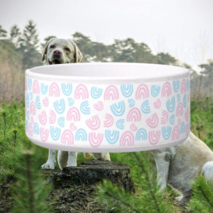 Trans Pride Pastel Rainbow Pet Bowl