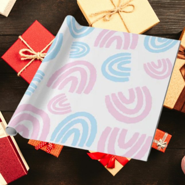 Trans Pride Pastel Rainbow Wrapping Paper (Creator Uploaded)