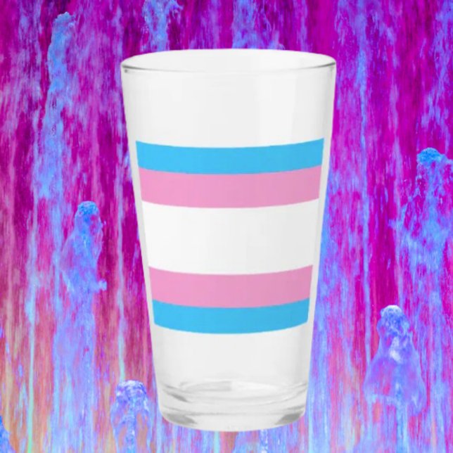 Trans Pride Pint Glass: Sip with Pride Glass (Creator Uploaded)