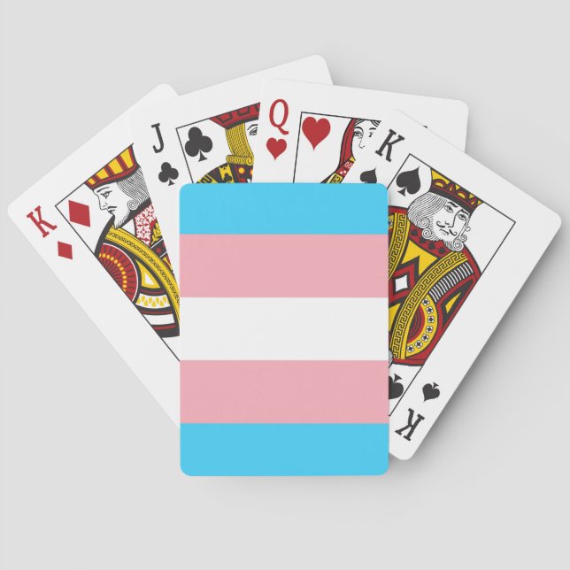 trans pride playing cards (Back)