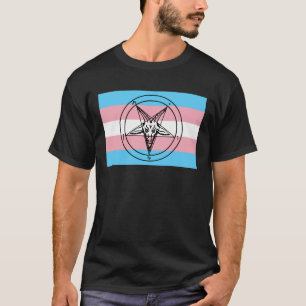 Trans Pride Sigil of Baphomet T-Shirt
