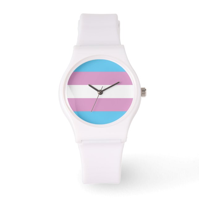 TRANS PRIDE STRIPED HORIZONTAL - 2014 PRIDE.png Watch (Front)