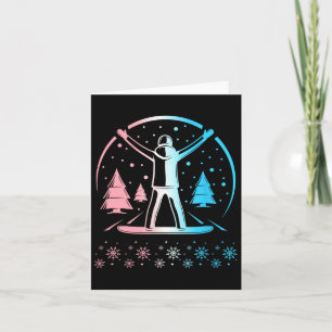 Trans Pride Subtle Lgbtq Gay Pride Winter Snowboar Card