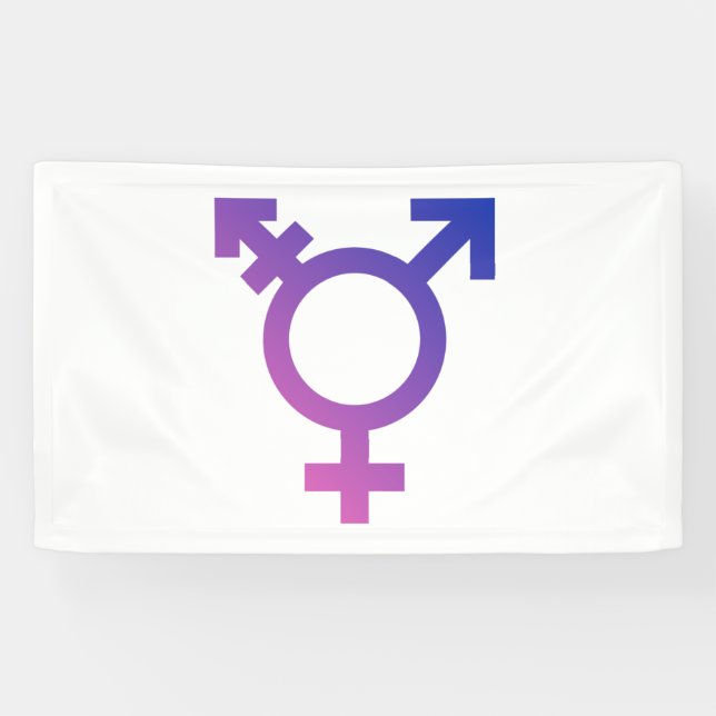 Trans Pride Symbol Banner (Horizontal)