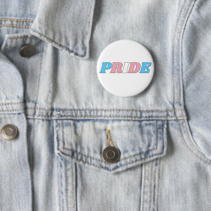 Trans Pride Transgender Flag Colours Typography 6 Cm Round Badge