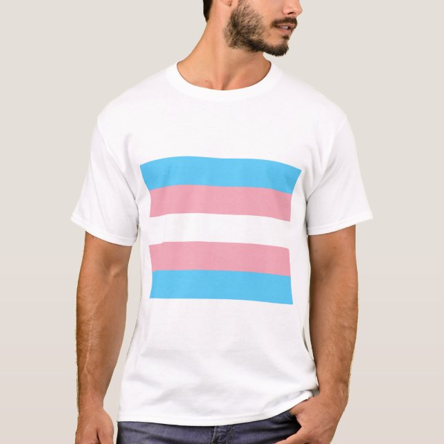 Trans Pride (Transgender Pride) Flag T-Shirt (Front)