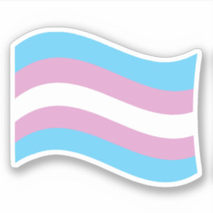 Trans Pride Wavy Flag