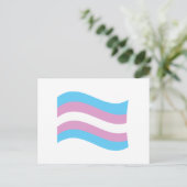 Trans Pride Wavy Flag Postcard | Zazzle