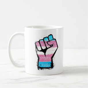 Trans Protest Fist Coffee Mug