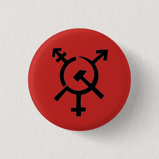Trans Queer Feminist Communism Button (Front)