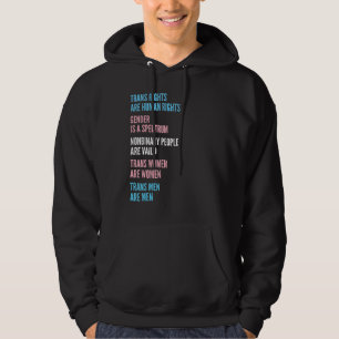 Trans Right Are Human Rights Transgender LGBTQ Pri Hoodie