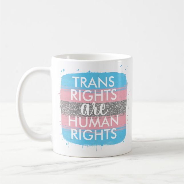 Trans Rights Are Human Rights Coffee Mug (Left)