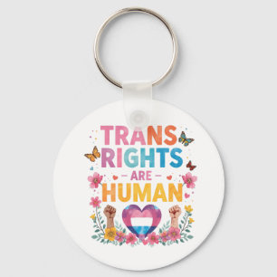 Trans Rights Are Human Rights Design LGBTQ+ Key Ring