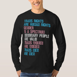 Trans Rights Are Human Rights Gender Is A Spectrum T-Shirt