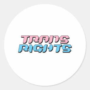 Trans Rights Classic Round Sticker