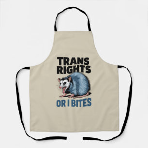 Trans Rights Or I Bites Gay Funny Lgbtq Pride Apron