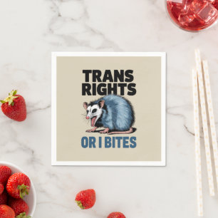 Trans Rights Or I Bites Gay Funny Lgbtq Pride Napkin