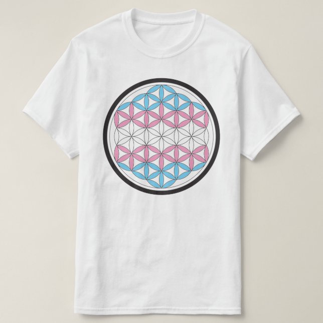 trans sacred geometry T-Shirt (Design Front)