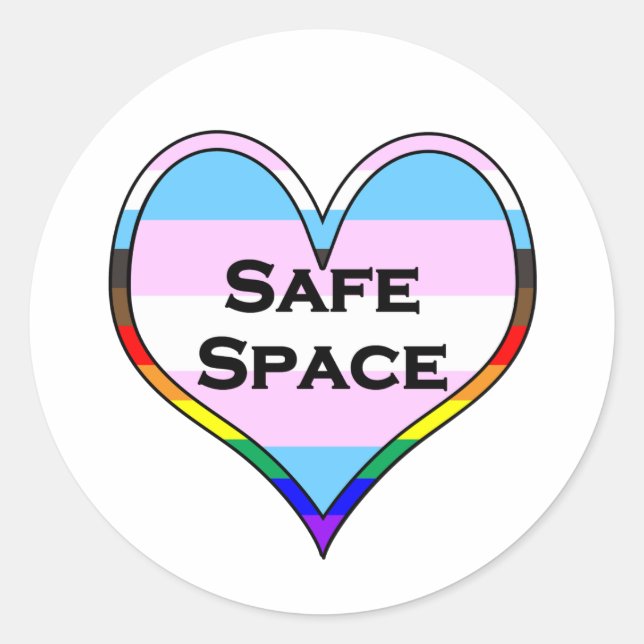 Trans Safe Space Classic Round Sticker (Front)