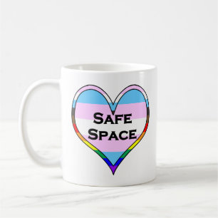Trans Safe Space Heart Coffee Mug