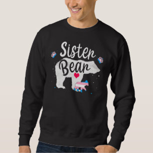 Trans Sister Bear Proud Sister Rainbow Transgender Sweatshirt