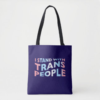 Trans Support Navy Tote Bag