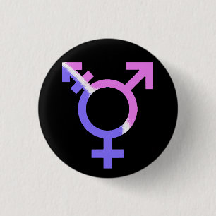 Trans Symbol 3 Cm Round Badge