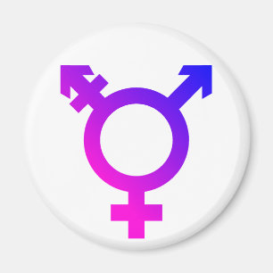 Trans* Symbol pink/blue Magnet