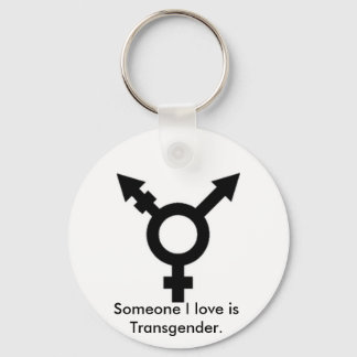 trans symbol, Someone I love is Transgender. Key Ring