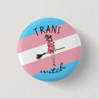 TRANS WITCH 3 CM ROUND BADGE