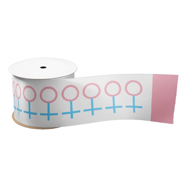 Trans Women Are Women Woman Symbol Stick Figure Satin Ribbon (Spool)