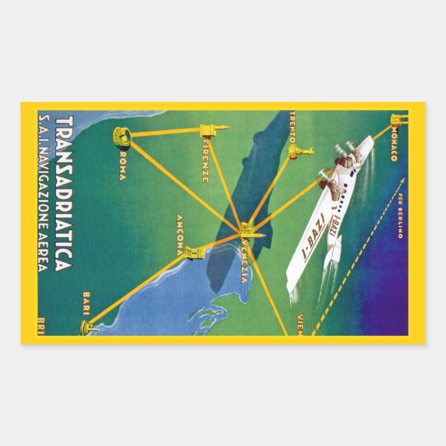 Transadriatica Navigazione Aerea Rectangular Sticker (Front)