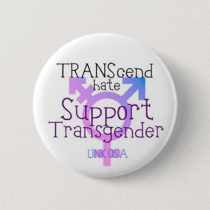 "TRANScend Hate" - Transgender Button