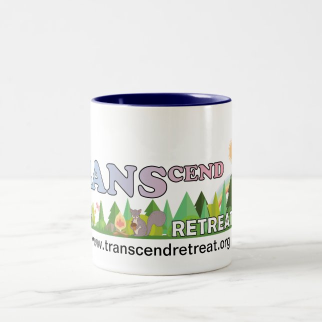 TRANScend Retreat Mug! Two-Tone Coffee Mug (Center)