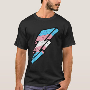 Transexual Pride Lightning Bolt Cute Trans LGBTQ P T-Shirt