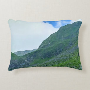 Transfagarasan Alpine Slope – Romania Photography Decorative Cushion