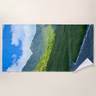 Transfagarasan Alpine View – Romania Mountain Art Beach Towel
