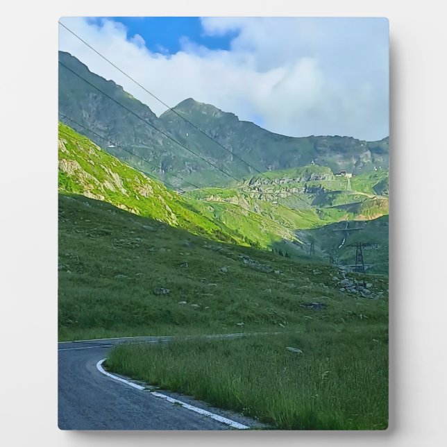 Transfagarasan Alpine View – Romania Mountain Art Plaque (Front)