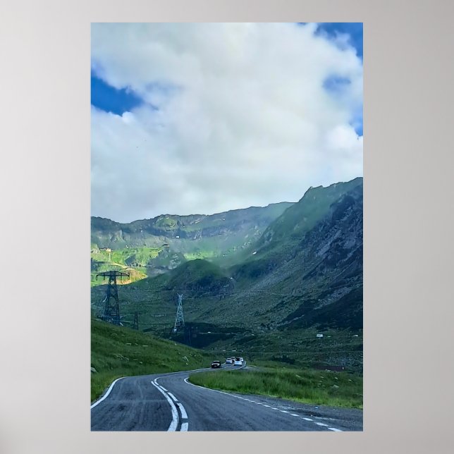 Transfagarasan Road – Carpathian Mountain Print (Front)