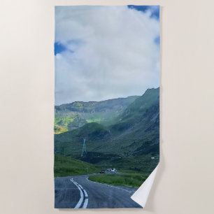 Transfagarasan Road – Carpathian Mountain Print Beach Towel