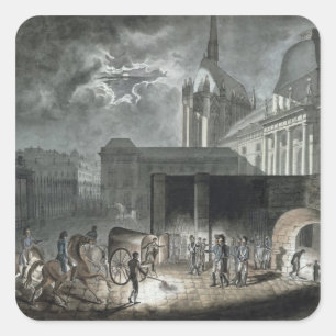 Transferring Prisoners to the Conciergerie Square Sticker