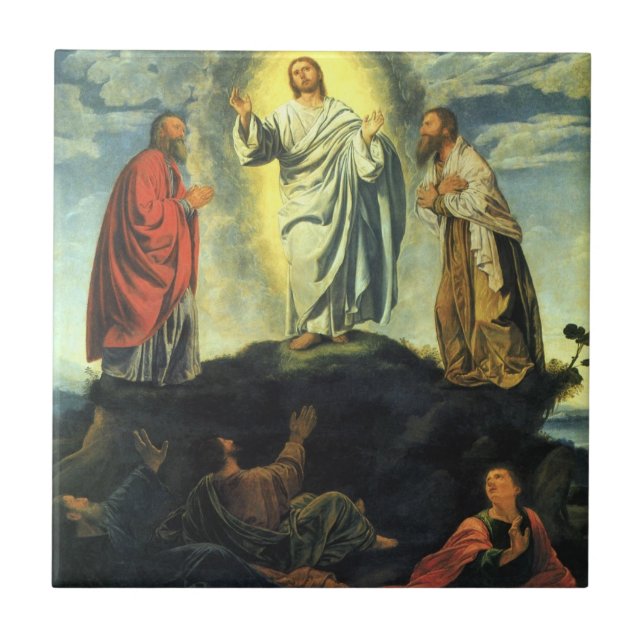 Transfiguration by Giovanni Girolamo Savoldo Ceramic Tile (Front)