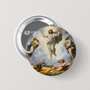 Transfiguration of Christ - Raphaello Sanzio 1520 6 Cm Round Badge