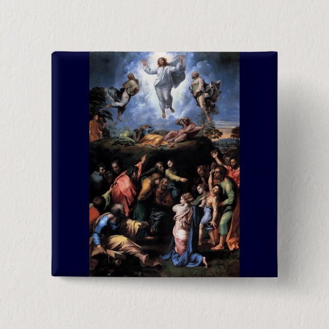 TRANSFIGURATION OF JESUS 15 CM SQUARE BADGE (Front)